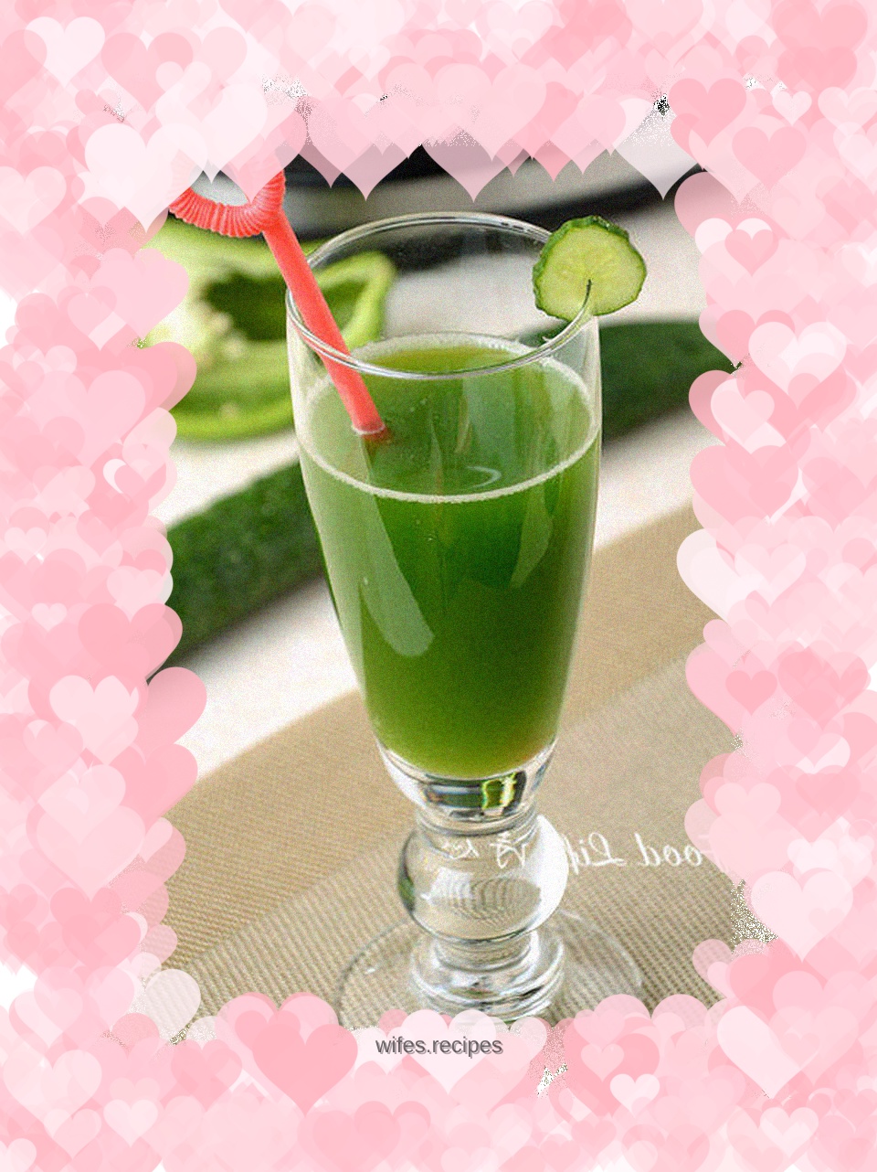 Green pepper and cucumber drink
