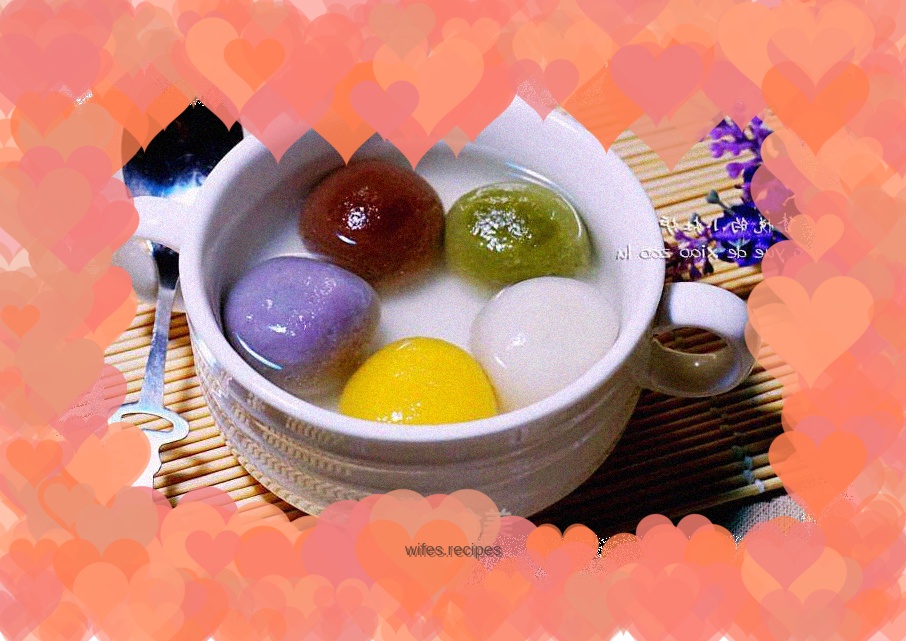 Five-color glutinous rice balls