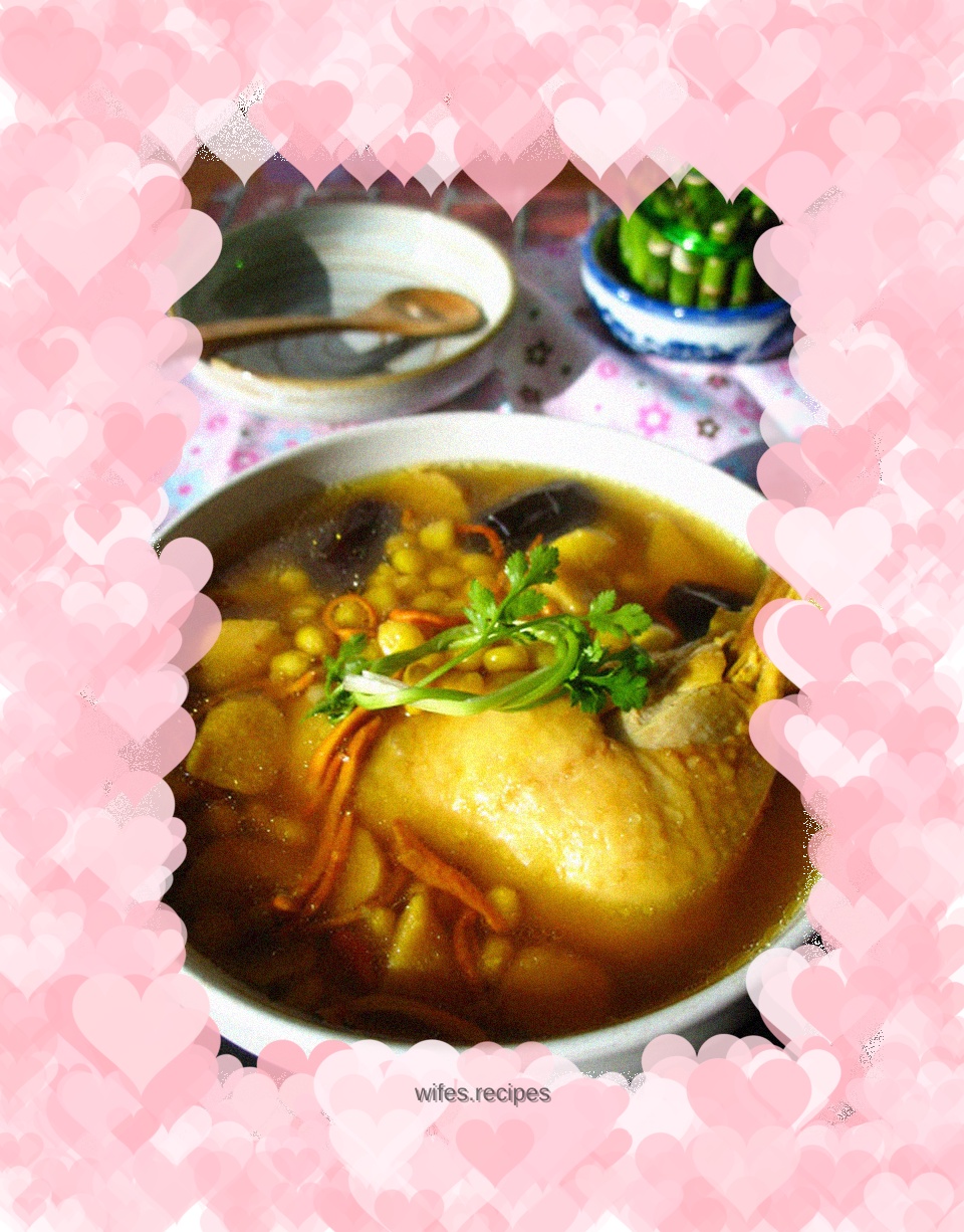 Good soup to cook quickly【Cordyceps and yam chicken soup】