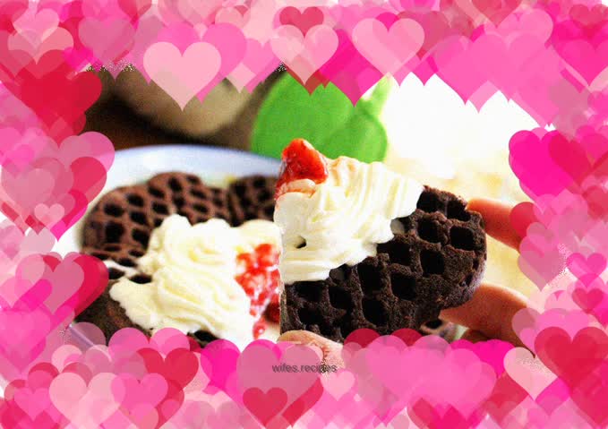 Passionate dark chocolate waffles