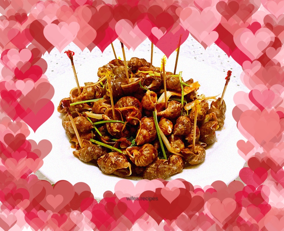 Stir-fried snails with garlic chili sauce