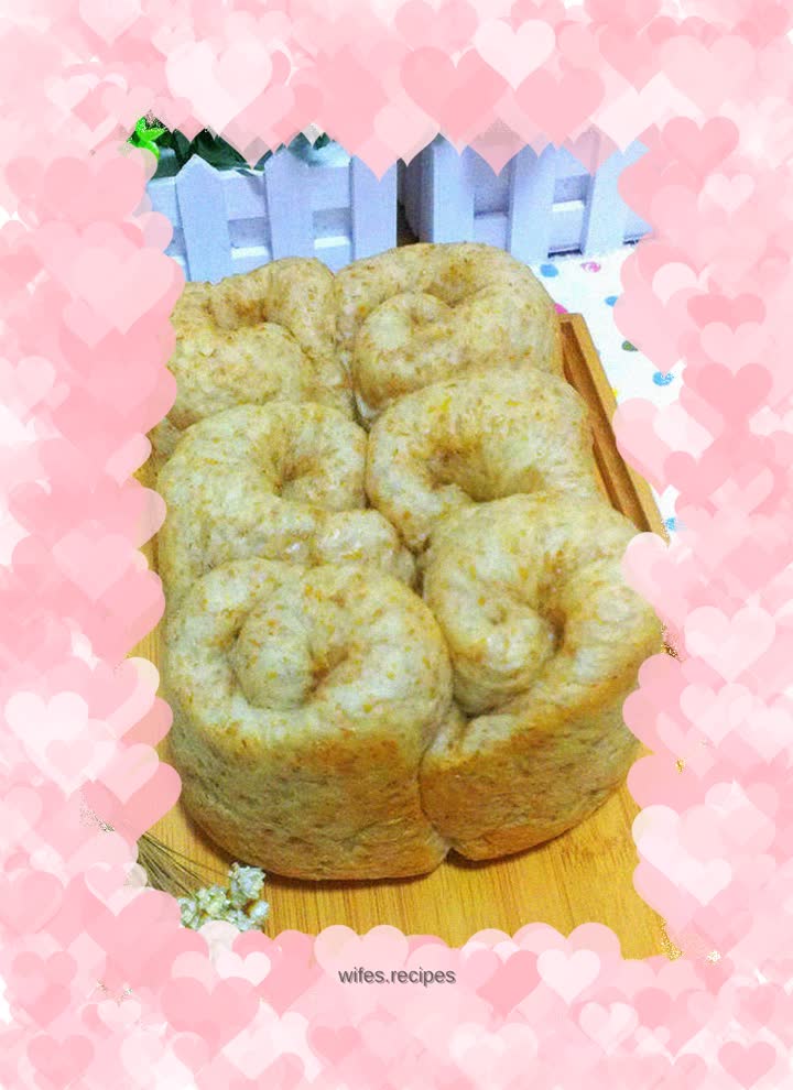 Whole wheat meat floss toast