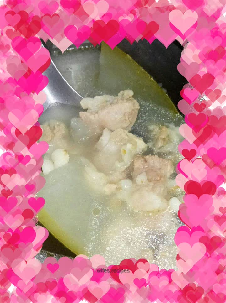 Winter Melon, Barley and Pork Ribs Soup