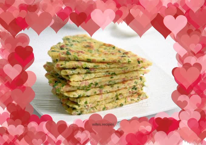 Oatmeal and chive egg pancake