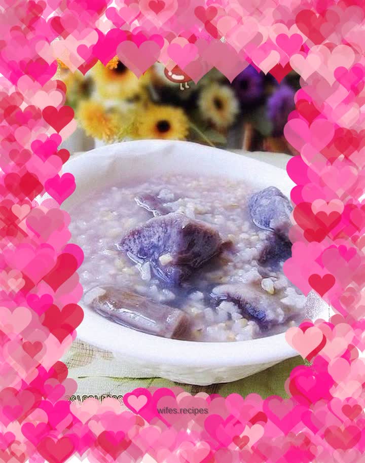 Flower heart potato porridge