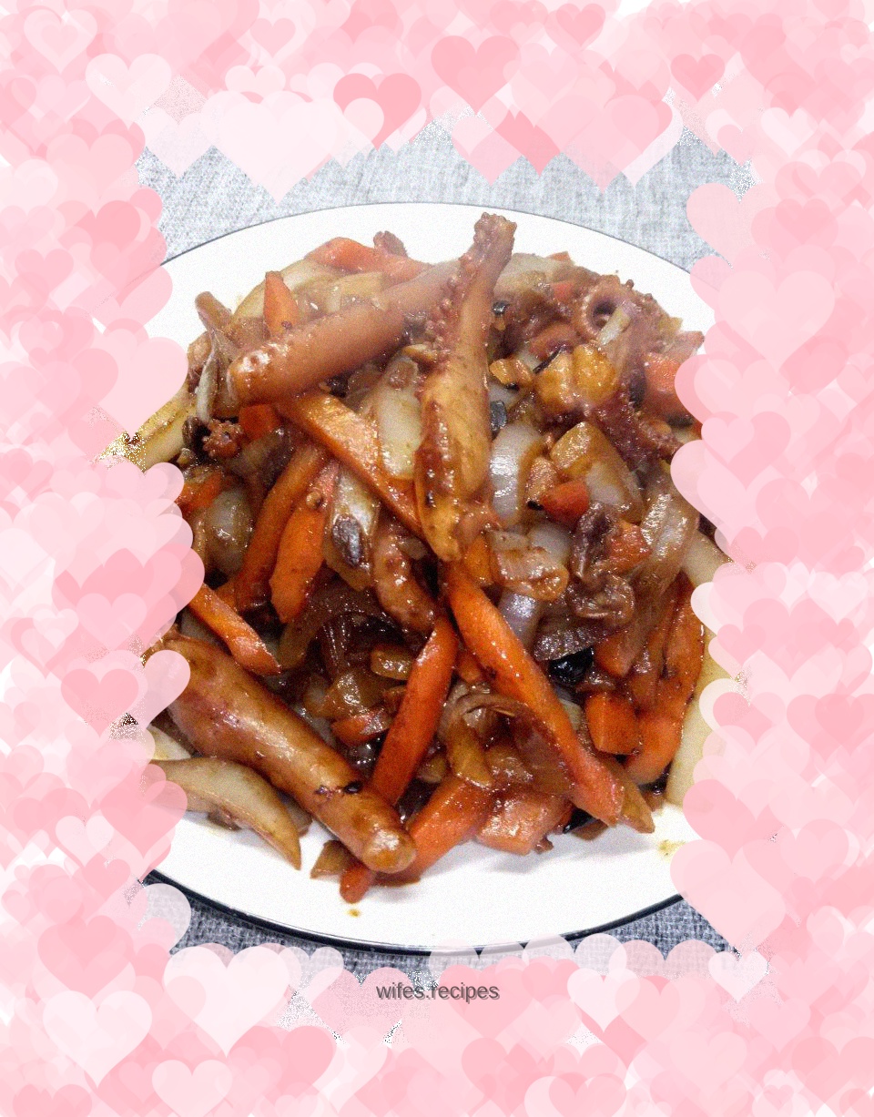 Cooked frozen squid tentacles