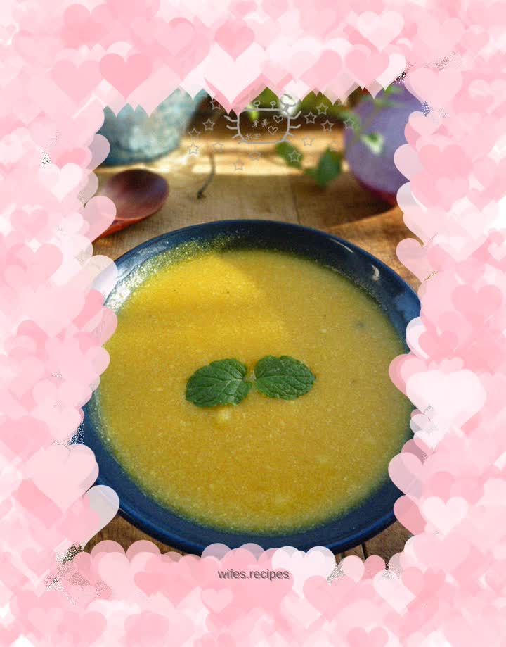 Soy milk and pumpkin soup