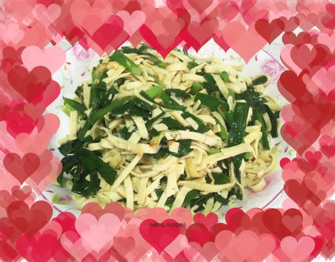 Chives and tofu skin