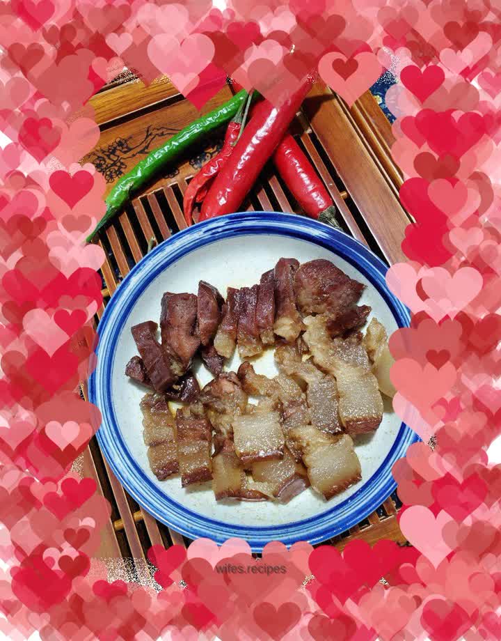 Steamed homemade bacon