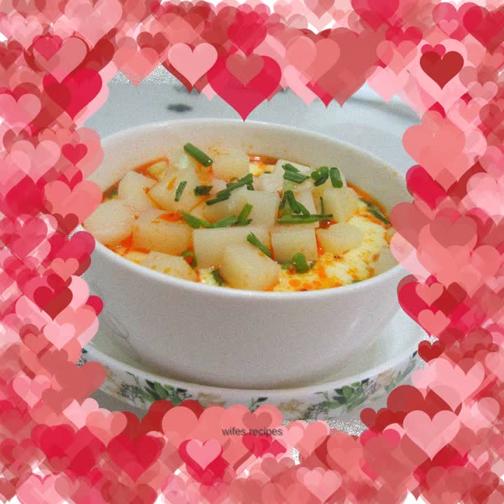 Green onion rice and tofu custard