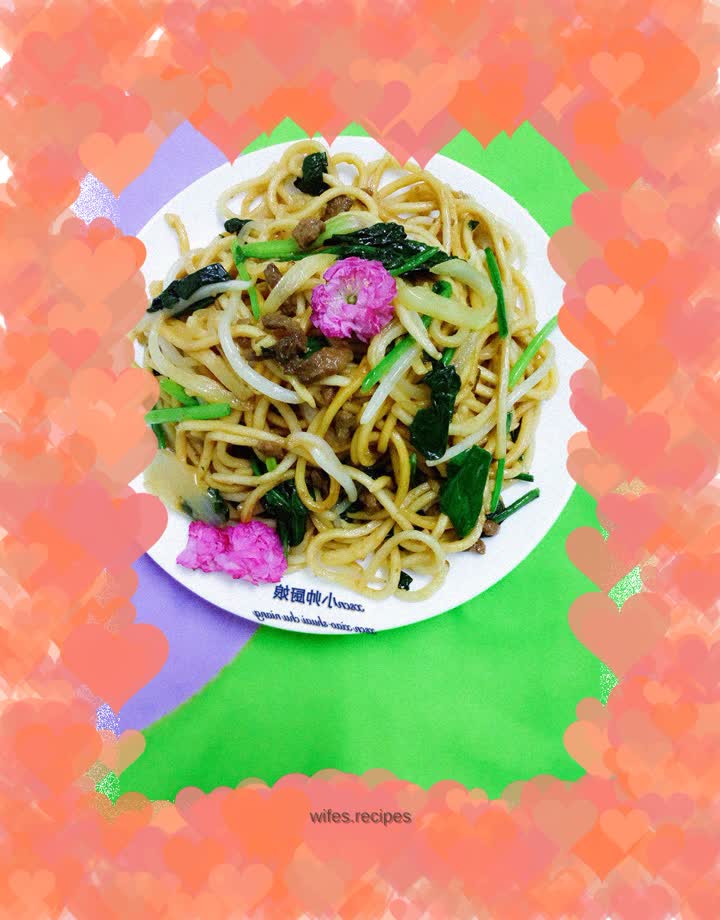 Fried noodles with minced beef