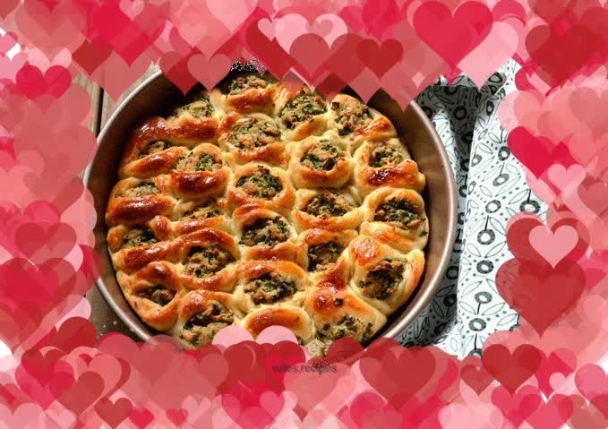 Chive, cheese and meat floss bread