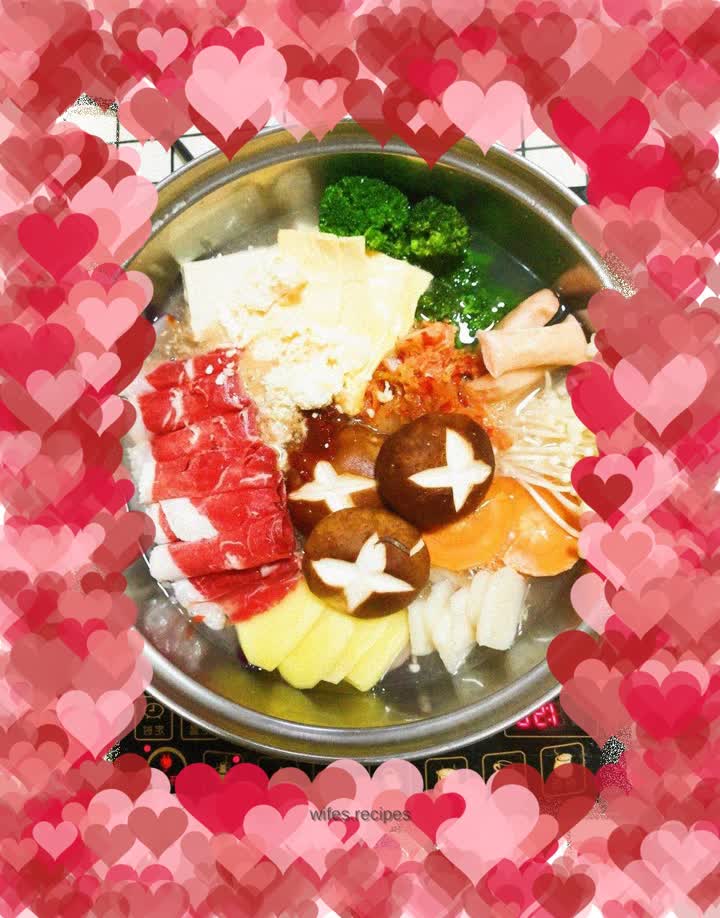 Cheese rice cake hot pot