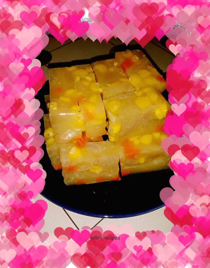 Colorful pig skin jelly