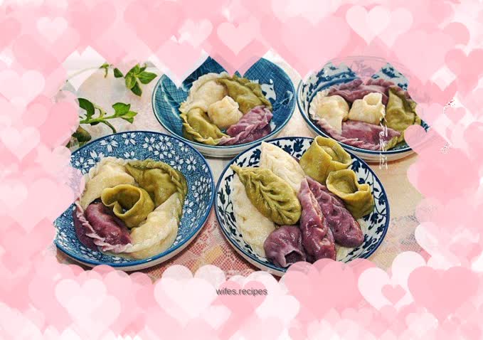 Colorful pattern dumplings