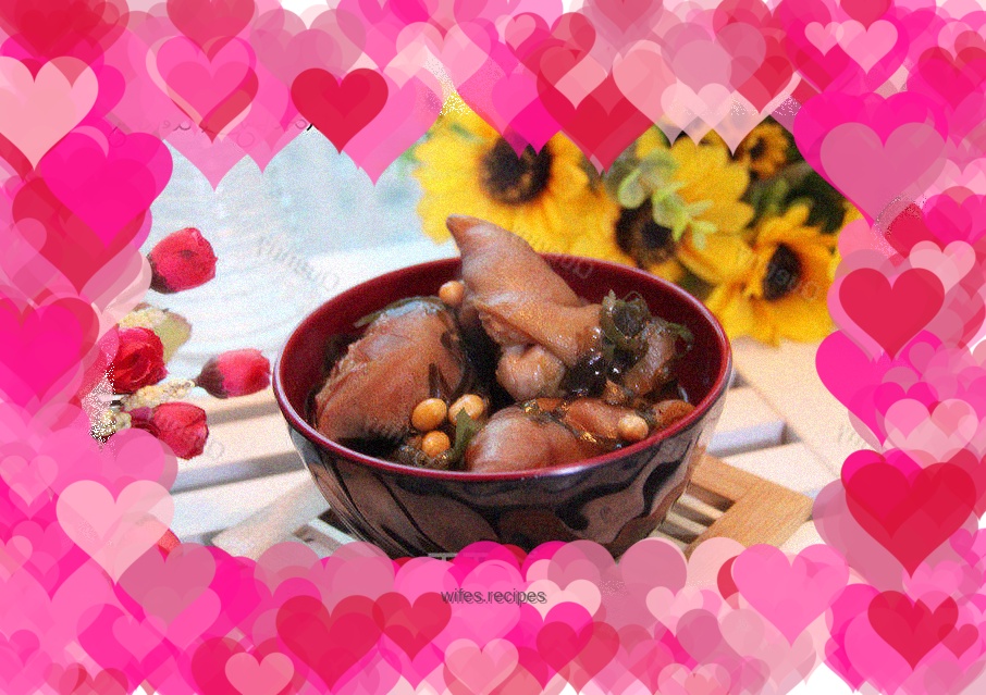 [Pork trotters stewed with kelp] - simple yet delicious