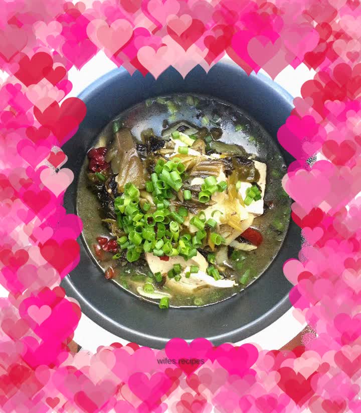 Braised tofu with pickled cabbage