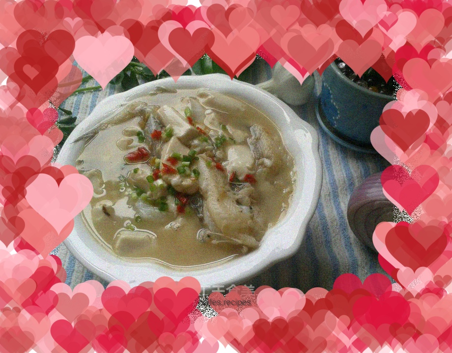 Stewed soft tofu with dragon head fish