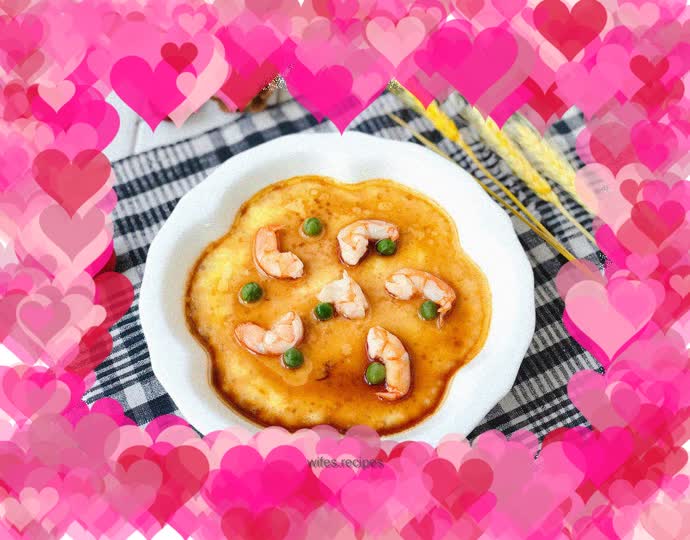 Steamed egg with shrimps that is more tender than pudding