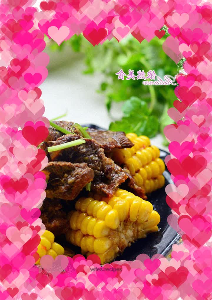 Restaurant delicacies made at home - Beef with garlic and corn