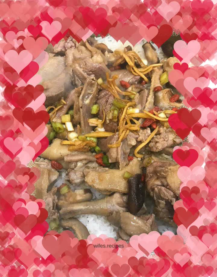 White pigeon baked rice