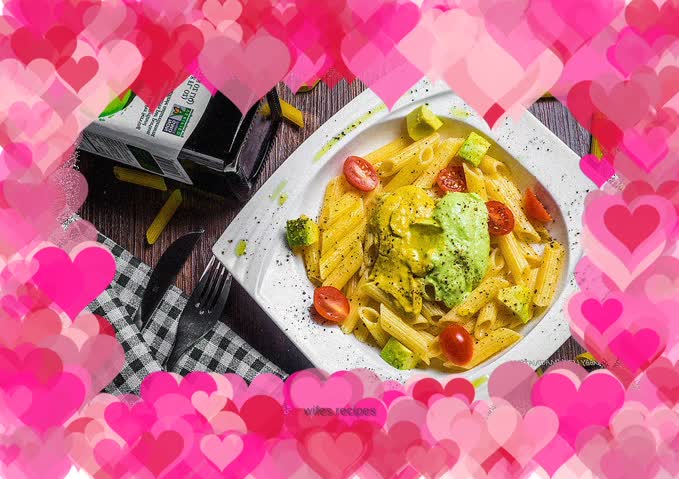 Gluten-free Pasta Cold with Avocado Yoghurt Sauce