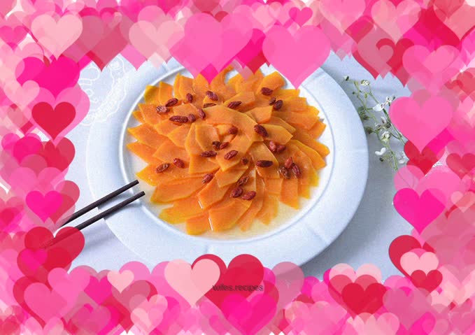 Steamed pumpkin with wolfberry