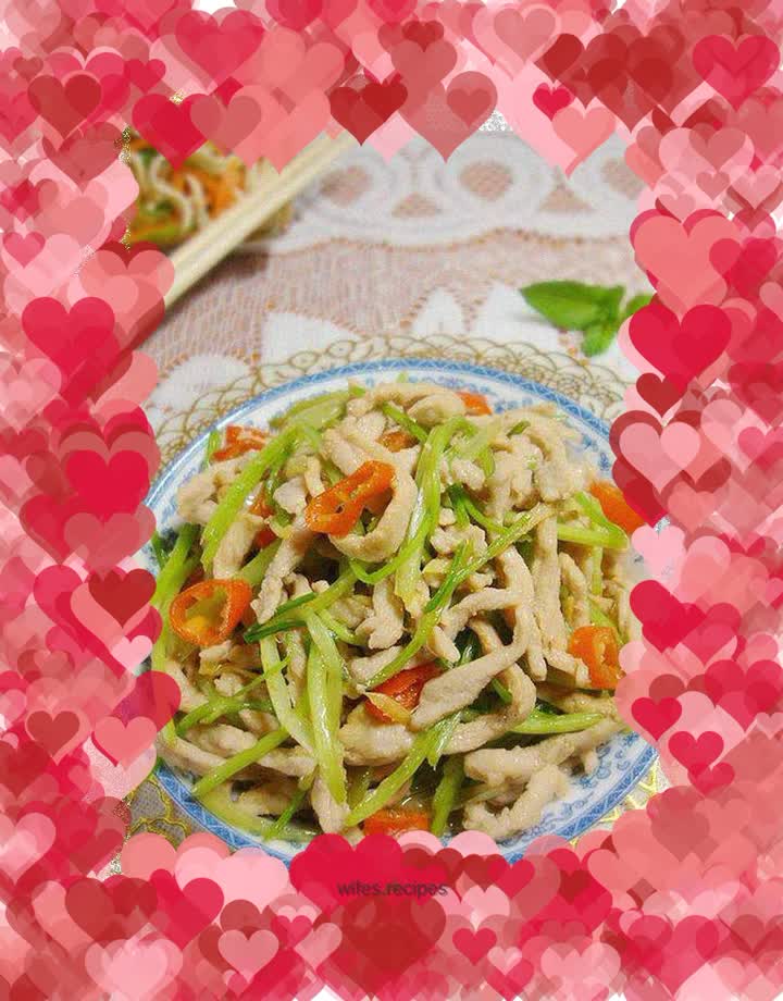 Coriander is delicious when added to vegetables ------[Stir-fried Coriander Shredded Pork]