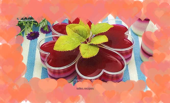 Dragon fruit milk pudding