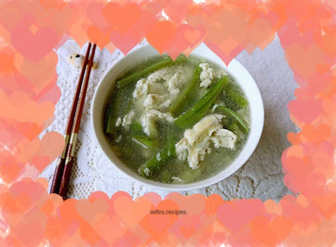 Luffa and egg drop soup