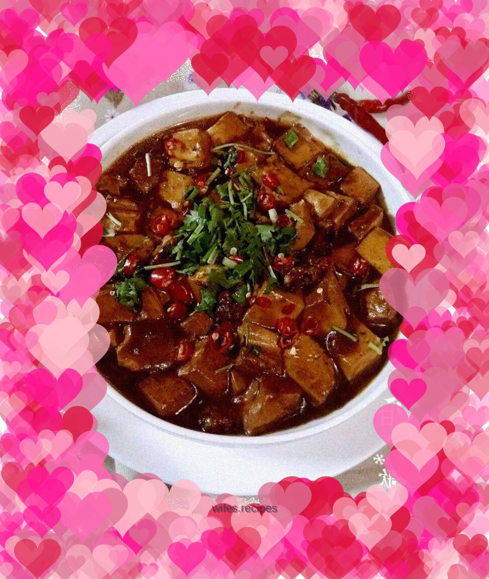 Braised minced pork and tofu