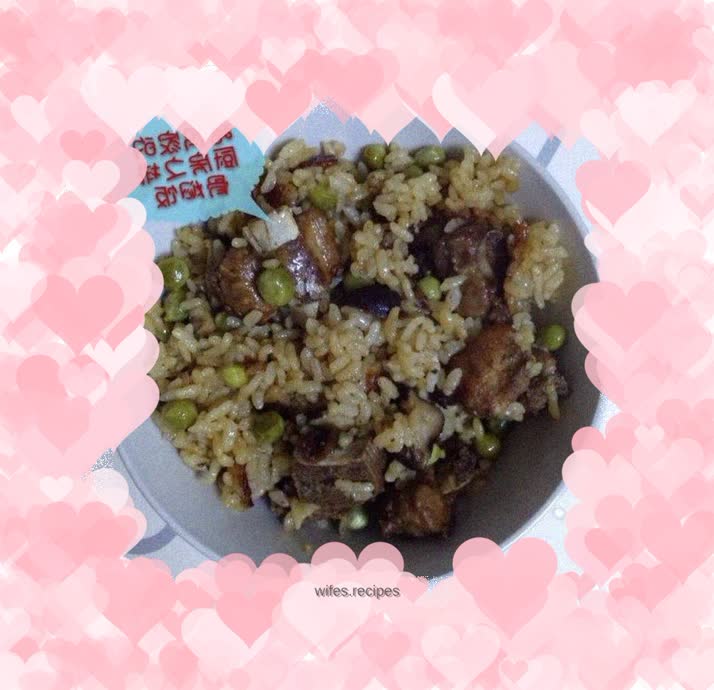 Fragrant pork ribs braised rice