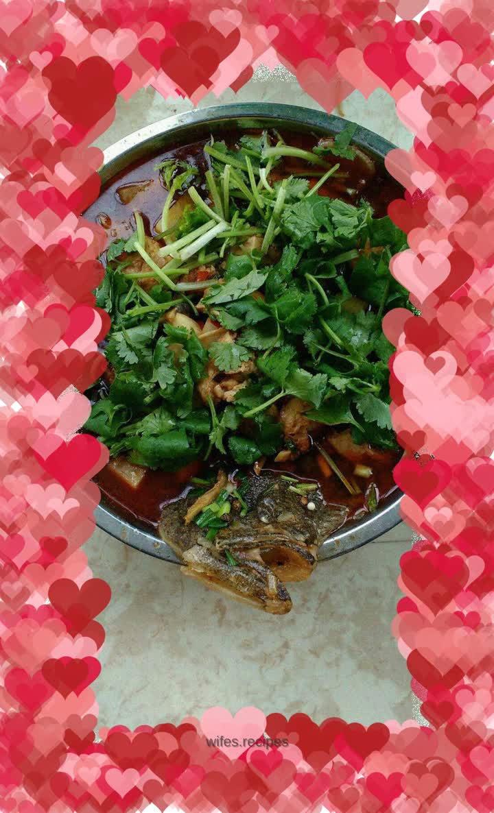 Spicy and sour halibut braised with tofu