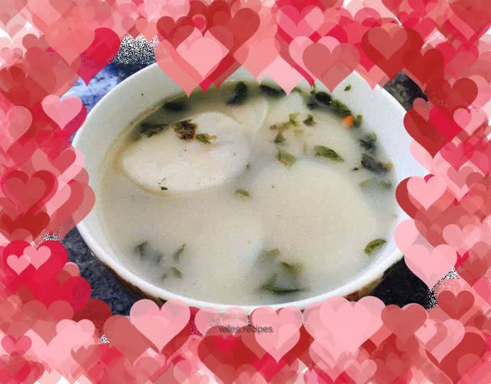 Seaweed soup rice cake