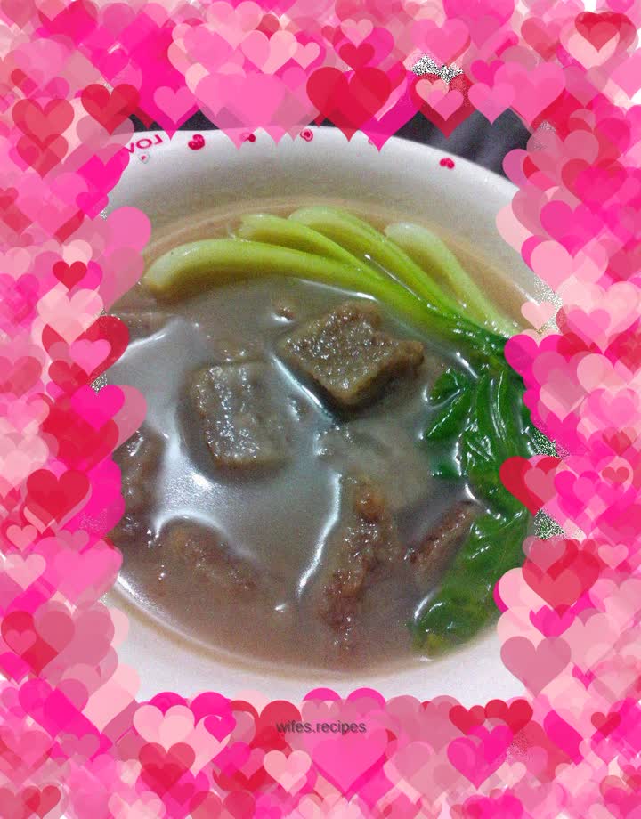 Green vegetable and shrimp skin crispy broth