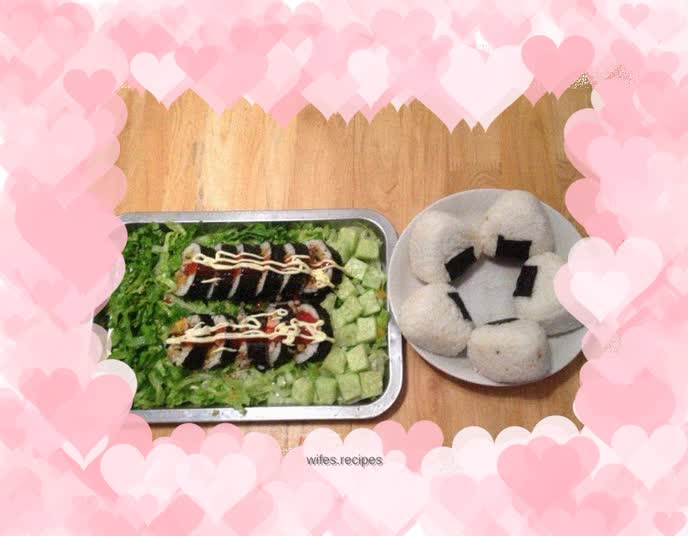 Japanese sushi + rice balls