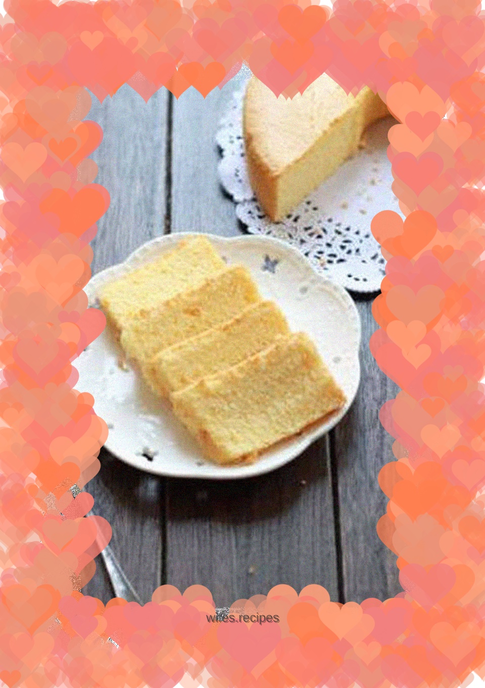 [Tomato Recipe] Cheese Chiffon Cake - It tastes like light cheese but has the dryness of chiffon