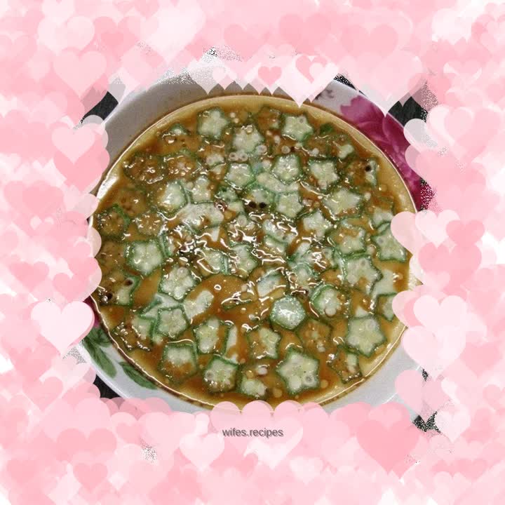 Okra Steamed Egg