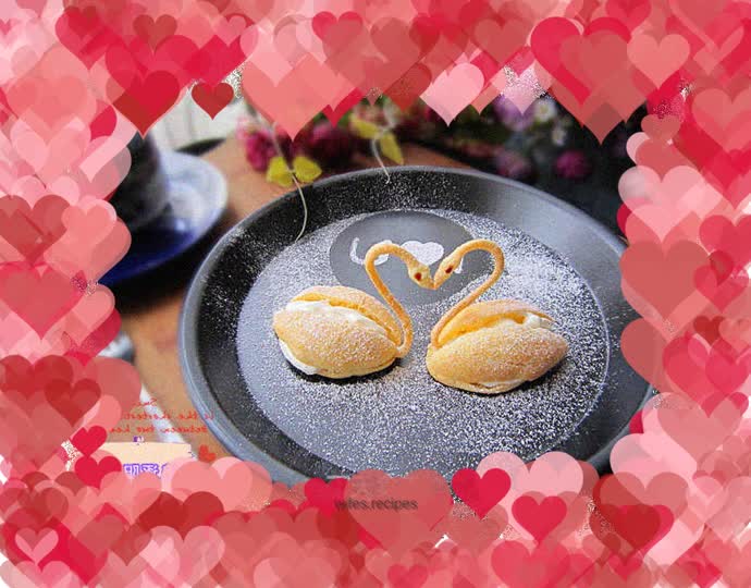 Swan Puffs--elegant puffs with the taste of ice cream