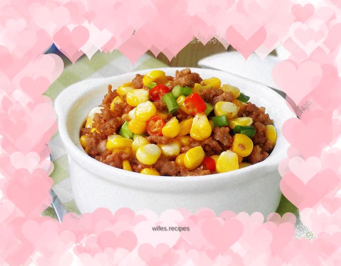 Spicy Fried Corn with Minced Pork