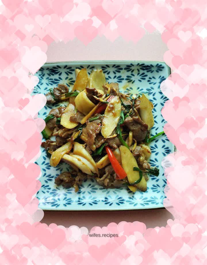 Stir-fried duck breast with pickled ginger