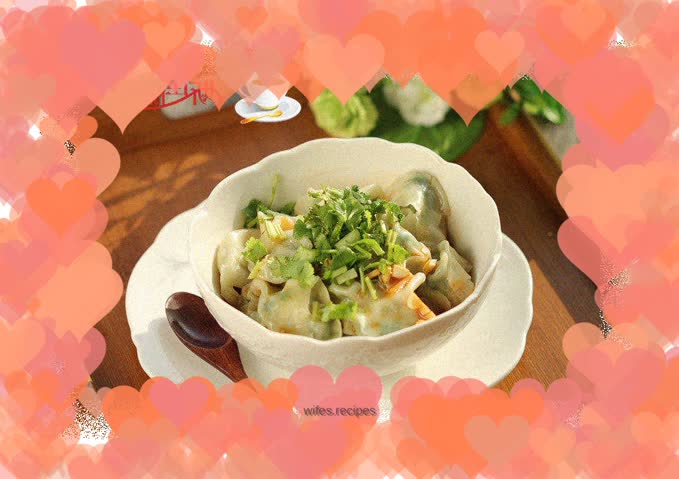 Red Sauce Shepherd's Purse Wontons