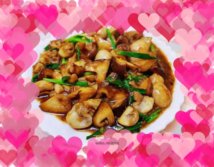 Double Mushrooms in Oyster Sauce