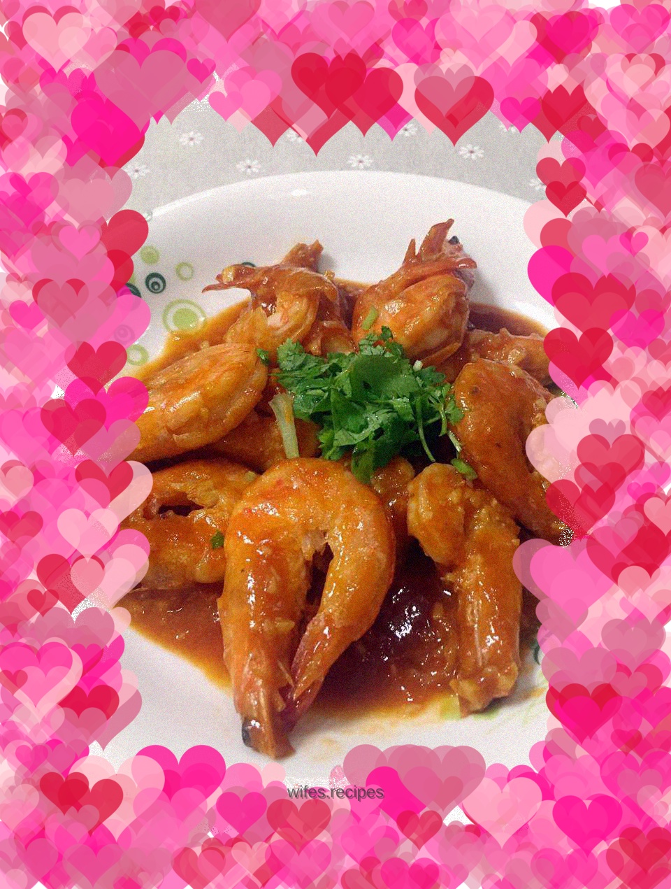 Sweet and sour prawns in tomato sauce