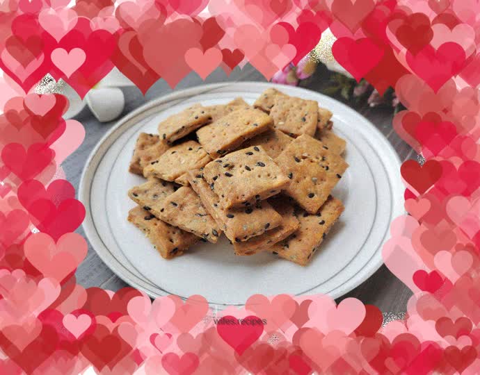 Walnut sesame soda crackers