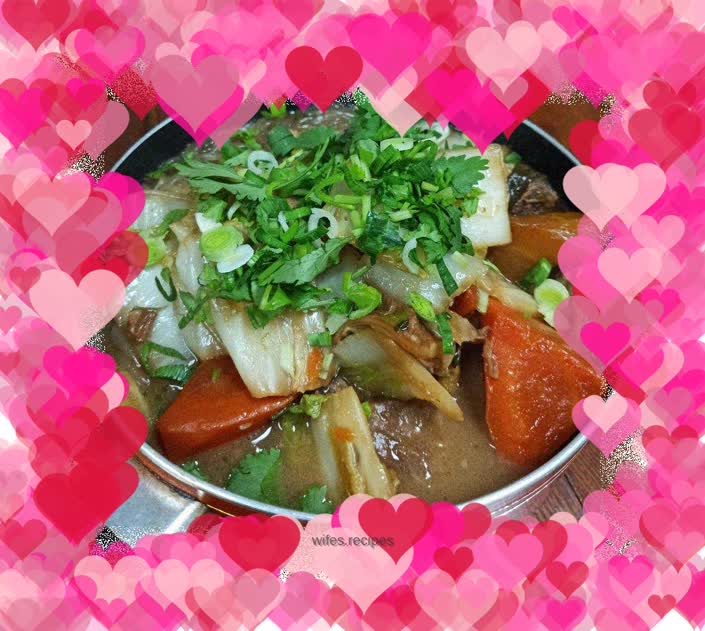 Cabbage stewed with mutton