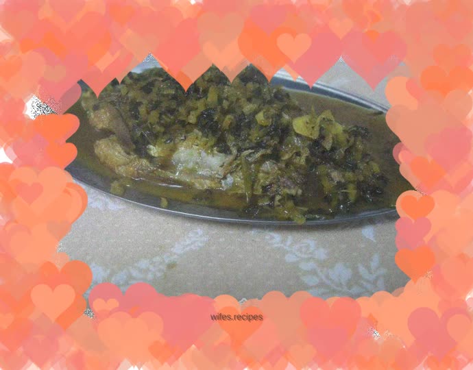 Braised bream with pickles