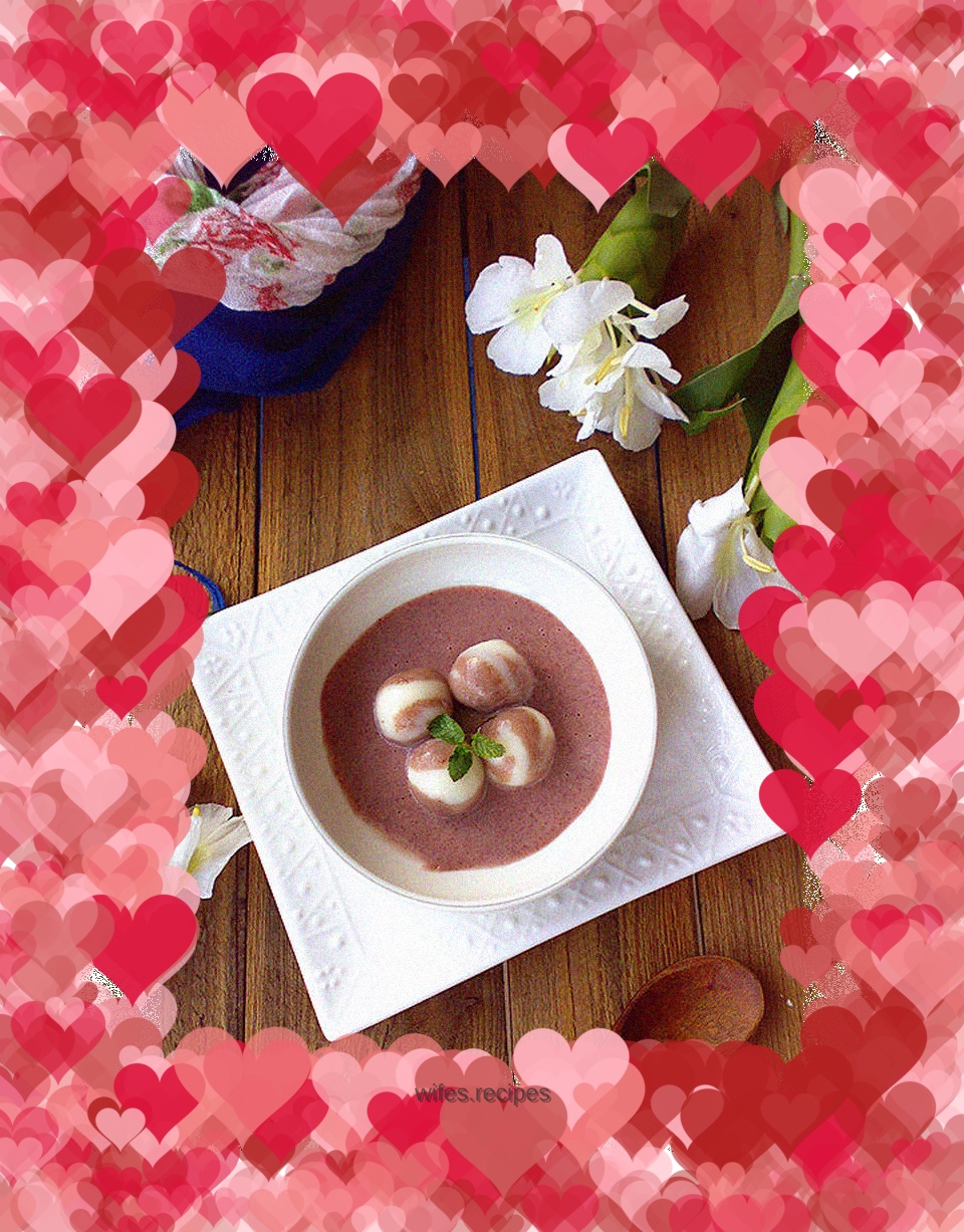 Cranberry marble dumplings