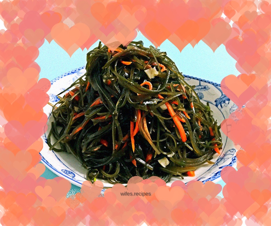 Cold seaweed shreds