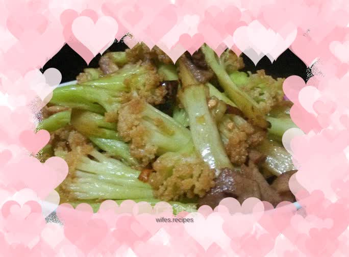 Organic cauliflower fried meat